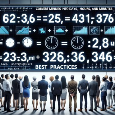 Convert Minutes into Days, Hours, and Minutes Best Practices