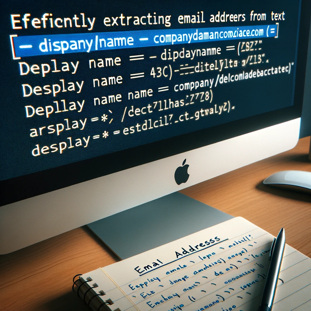Efficiently Extracting Email Addresses from Text with Angle Brackets