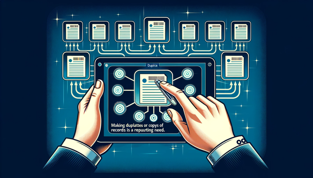 Making duplicates or copies of records is a recurring need