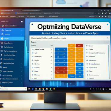 Optimizing Dataverse Guide to Sorting Choice Column Items in Power Apps
