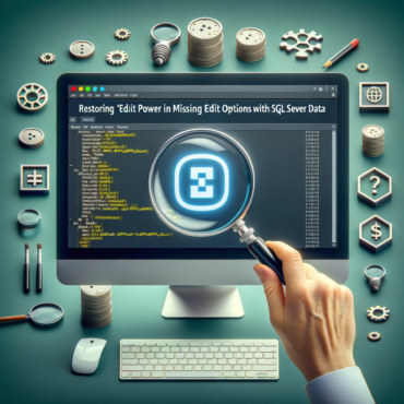 Restoring ‘Edit Power’ in Power Apps Solving Missing Edit Options with SQL Server Data